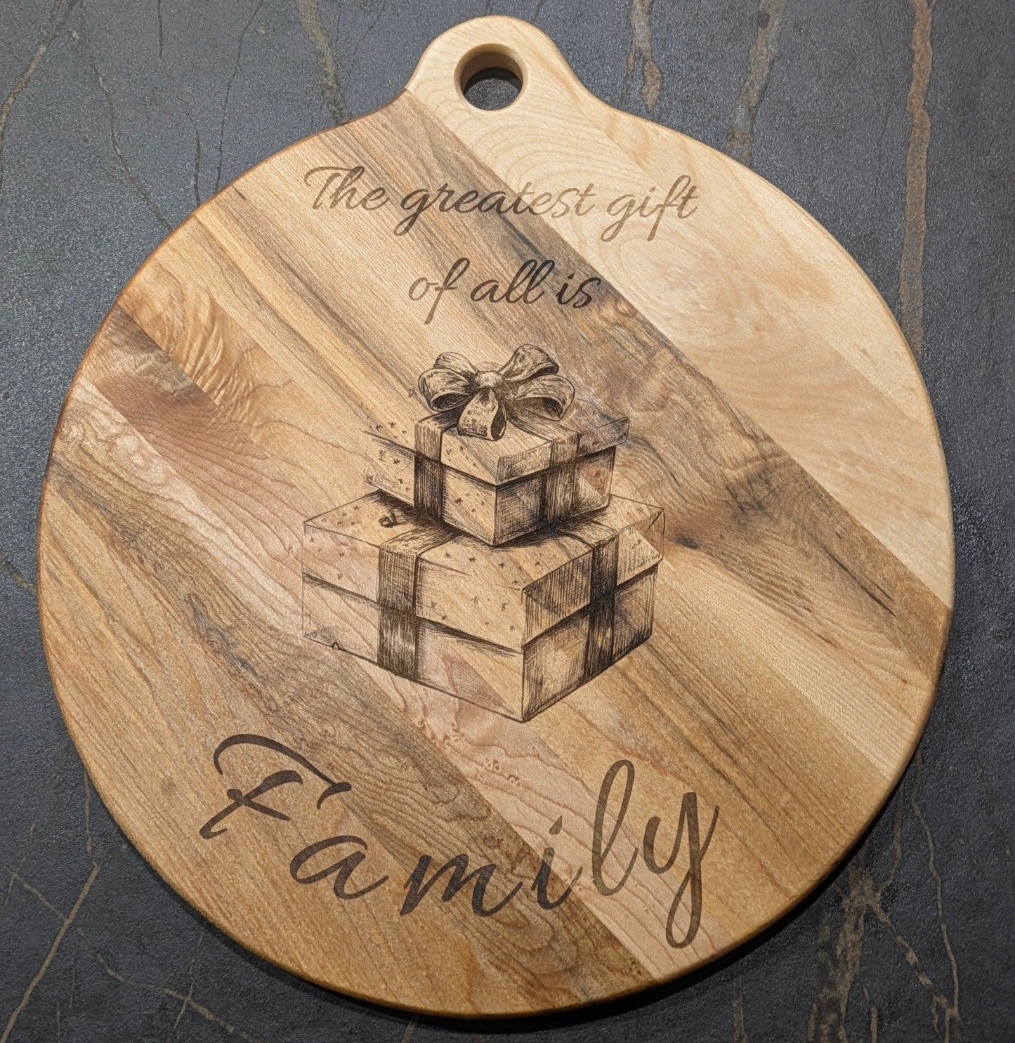 The Greatest Gift Oiled Maple Pizza Board