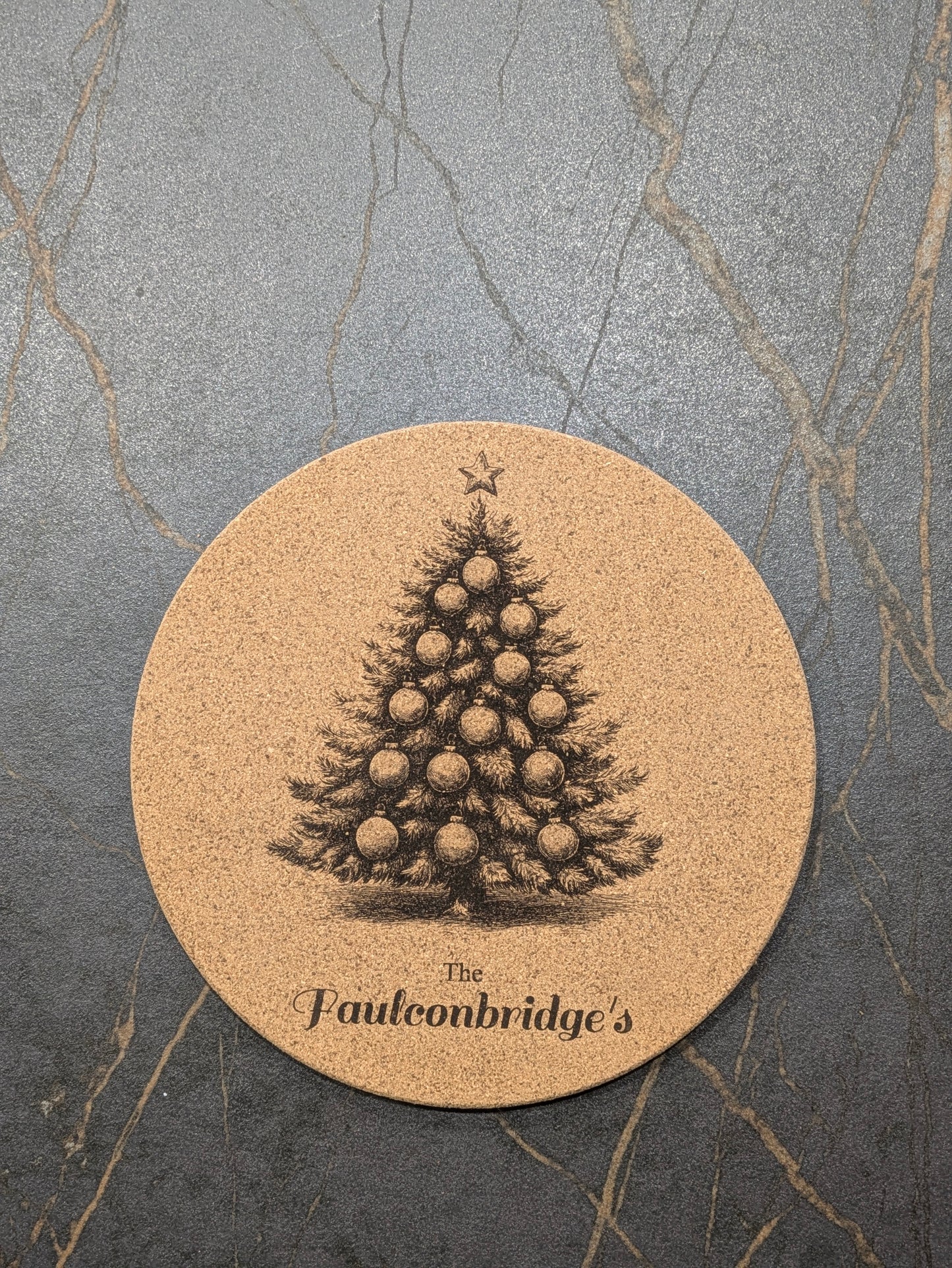 Personalized Christmas Tree Trivet