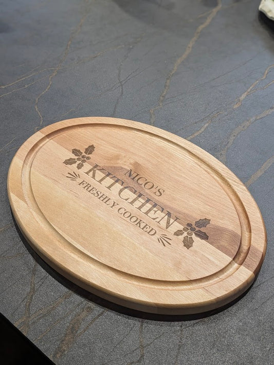 Personalized Oval Kitchen Cutting Board
