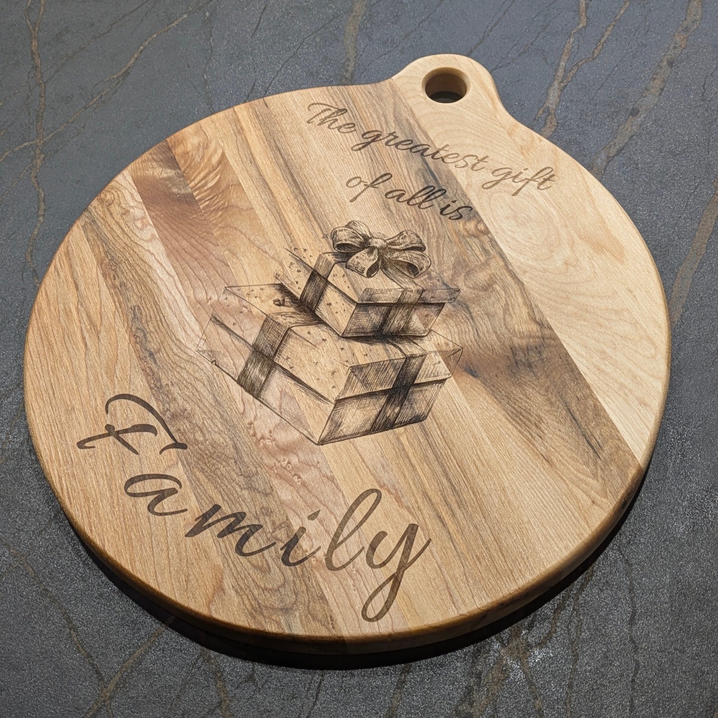 The Greatest Gift Oiled Maple Pizza Board