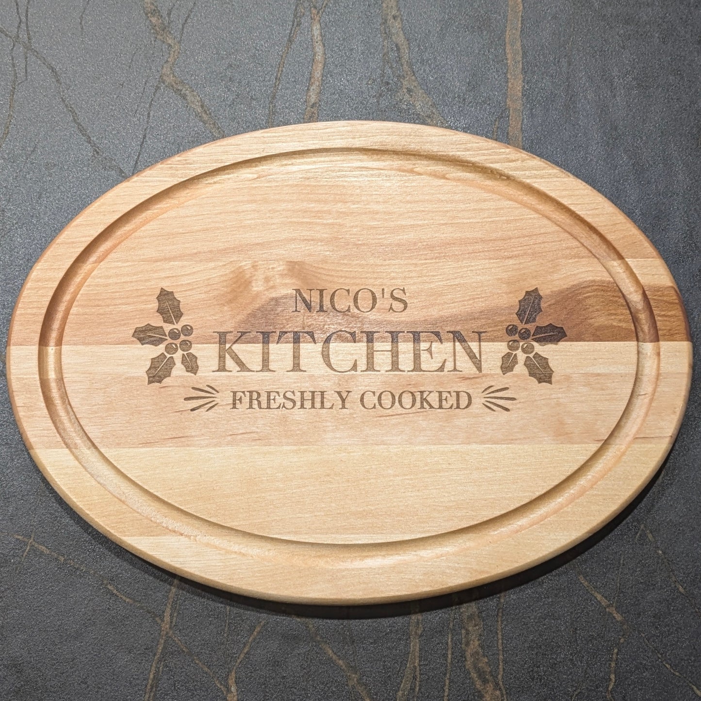 Personalized Oval Baking Cutting Board