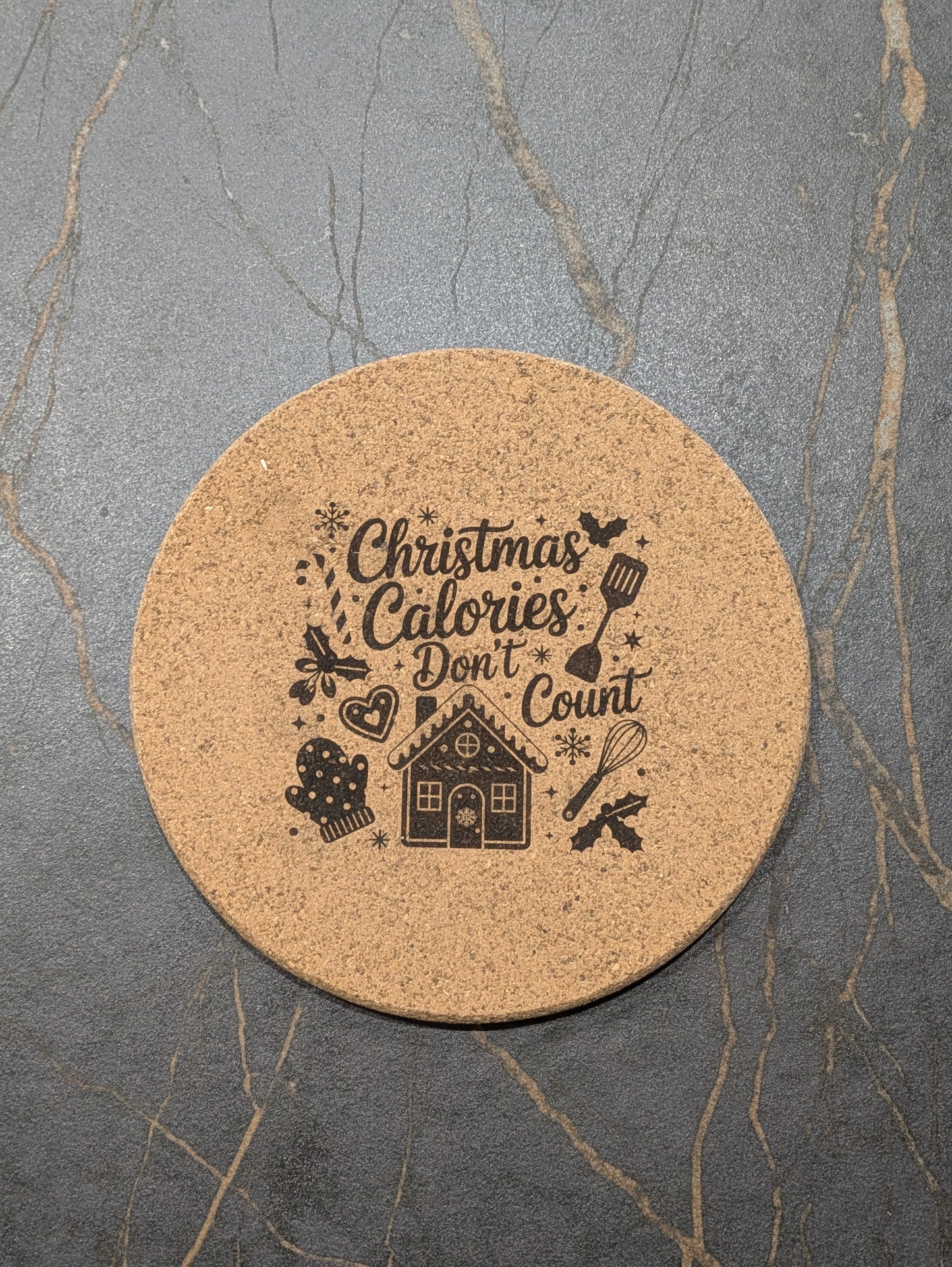 Christmas Calories don't Count Trivet