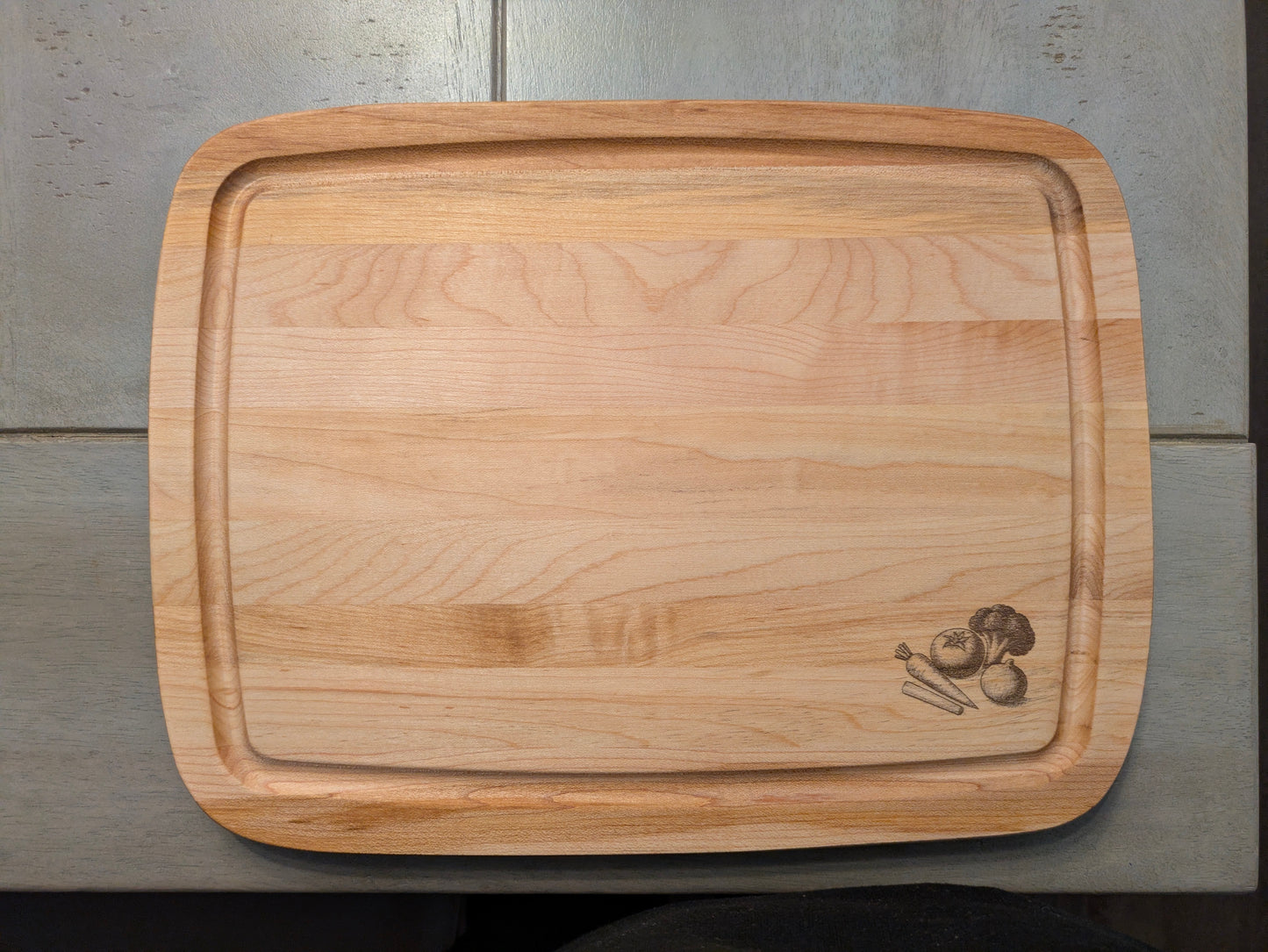 Canadian Maple Cutting Board Trio – Laser-Engraved Meat, Bread & Veggie Boards