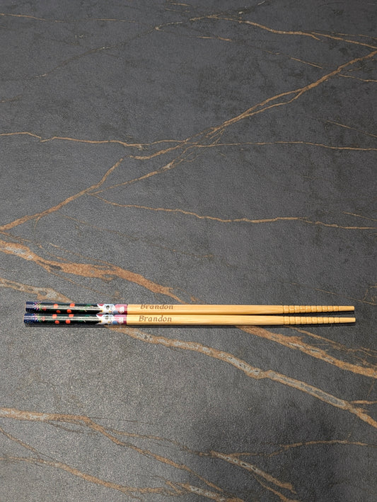 Personalized Reusable Bamboo Chopsticks